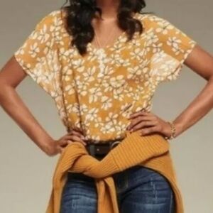 Floral Yellow Women's Top
